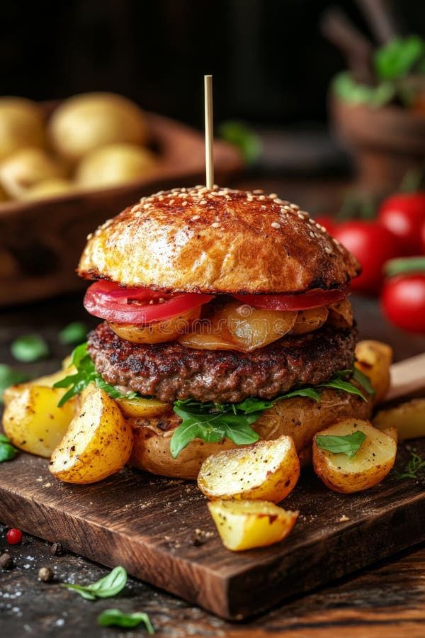 hamburguesa + papas